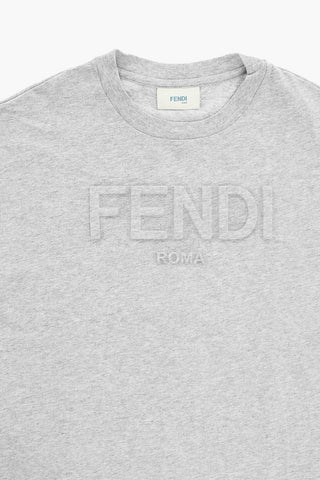 Jersey Cotton T-shirt with Ton-sur-ton Embossed Logo