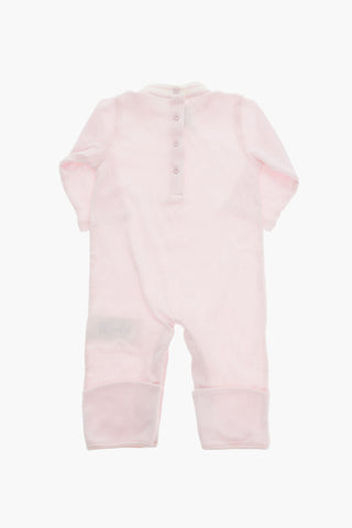 Hat Bib and Playsuit Set with Monogram Detailing