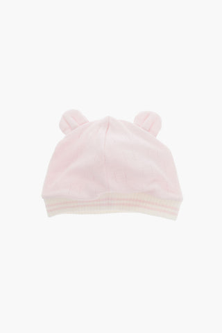 Hat Bib and Playsuit Set with Monogram Detailing