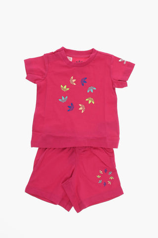 Shorts and Tee Set with Logo Print