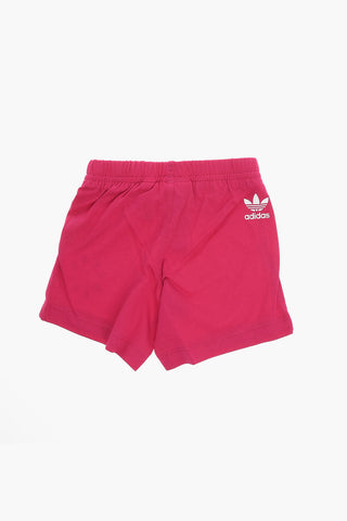 Shorts and Tee Set with Logo Print