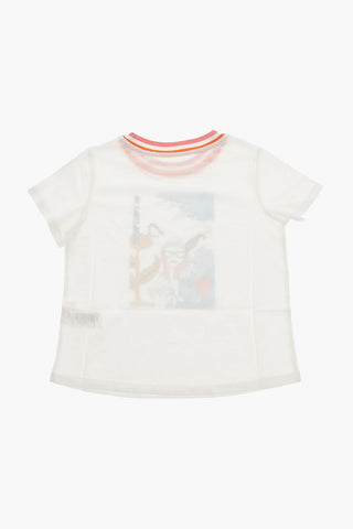 Printed TROPICANA T-shirt with Ribbed Crewneck