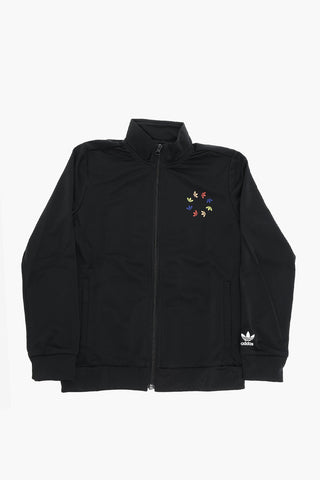 Felpa Full zip in Jersey con Stampa Logo