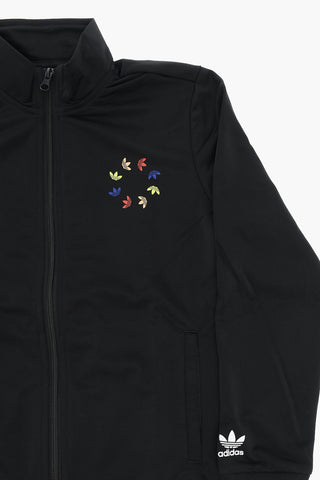 Felpa Full zip in Jersey con Stampa Logo