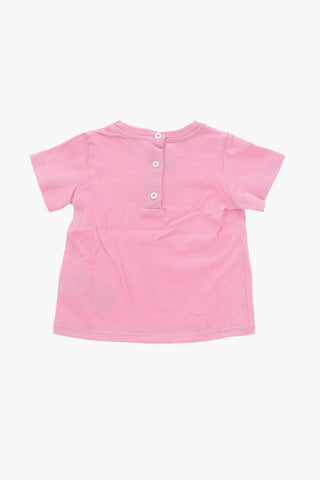 Jersey Cotton T-shirt with Embroidered Logo Lettering