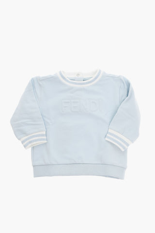 Crewneck Sweatshirt with Ton-sur-ton Embossed Logo