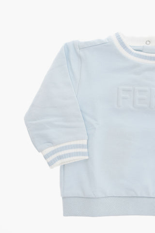Crewneck Sweatshirt with Ton-sur-ton Embossed Logo