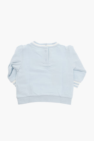 Crewneck Sweatshirt with Ton-sur-ton Embossed Logo
