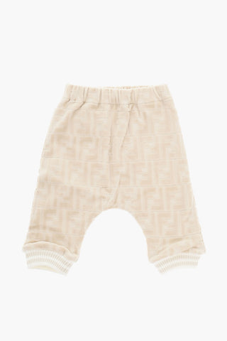Joggers in Velour con Monogram FF Allover