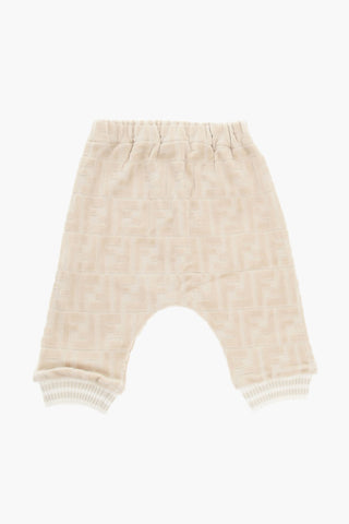 Joggers in Velour con Monogram FF Allover