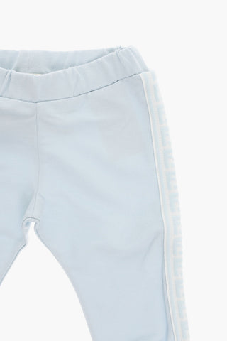 Joggers in Cotone Stretch con Bande Logate Laterali