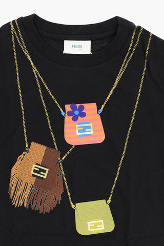 T-shirt Girocollo con Stampa Grafica Multicolor