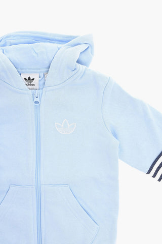 Fleeced-cotton Tracksuit with Logo Print