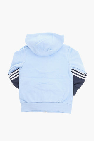 Fleeced-cotton Tracksuit with Logo Print
