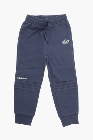 Fleeced-cotton Tracksuit with Logo Print