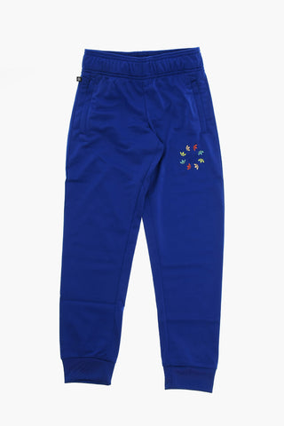 Jersey Joggers with Logo Print