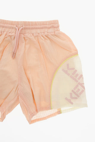 Two-layered Shorts with Logo Print