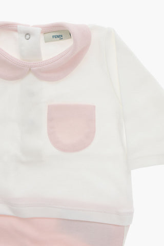 Hat Bib and Playsuit Set with Embroidered Logo Details