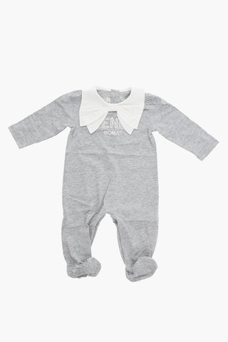 Tutina in Cotone Stretch con Fiocco al Collo