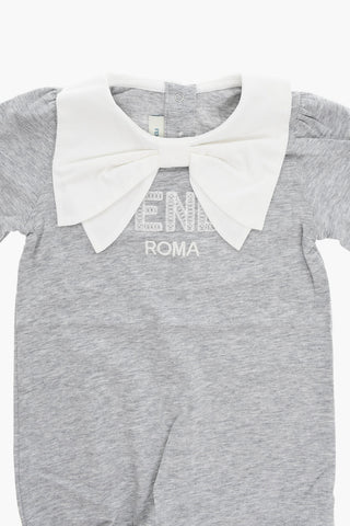 Tutina in Cotone Stretch con Fiocco al Collo