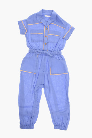 Linen ROSA Playsuit with Relaxed-fit and Notch Lapel