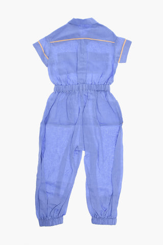 Linen ROSA Playsuit with Relaxed-fit and Notch Lapel