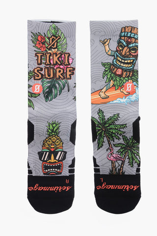 롱 양말 TIKI SURF 올오버 프린트