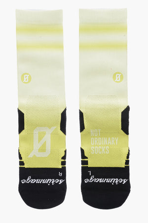 투톤 양말 STRIPES LIME 프린트