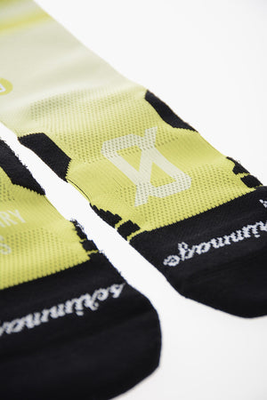 투톤 양말 STRIPES LIME 프린트