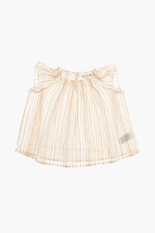 Cotton-voile CASTILLE Top with Lurex Detailing