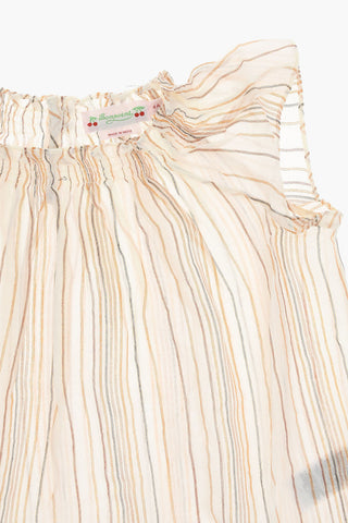 Cotton-voile CASTILLE Top with Lurex Detailing