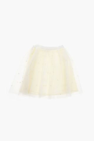 Gonna Svasata CEREMONIE in Tulle con Ricamo a Pois