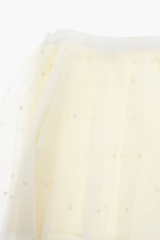 Gonna Svasata CEREMONIE in Tulle con Ricamo a Pois