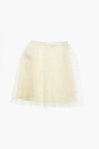 Gonna Svasata CEREMONIE in Tulle con Ricamo a Pois