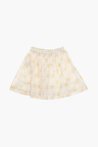 Gonna Svasata SUZON in Voile di Cotone con Stampa Floreale