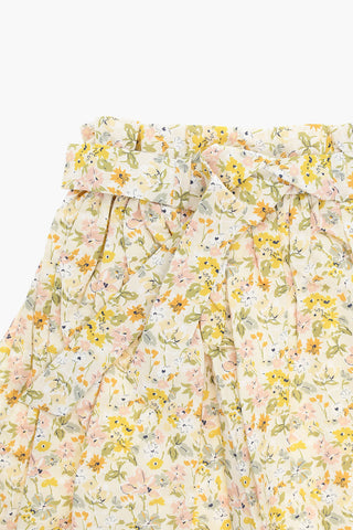 Cotton-poplin TUIE Flared Skirt with Belt