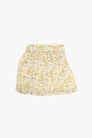 Cotton-poplin TUIE Flared Skirt with Belt