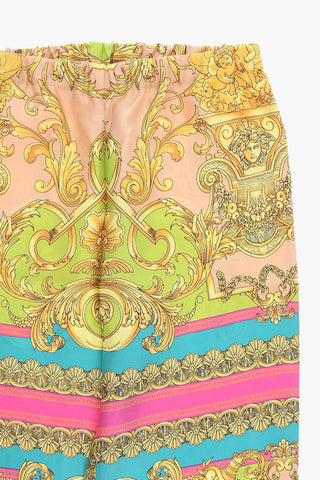 Silk Straight-leg Trousers with BAROCCO Print