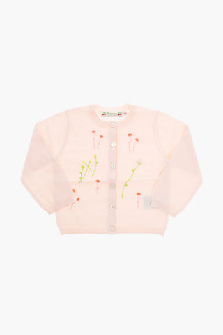 Cardigan AYLA in Cotone con Ricamo Floreale
