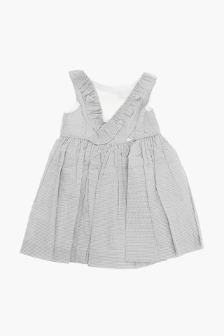 Cotton-poplin ALLISON Flared Dress with Ruffled Detail