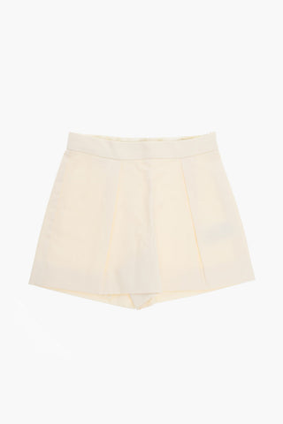 Shorts FLASH in Twill di Cotone a Una Pince