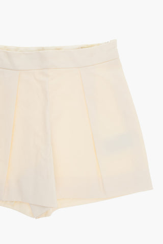 Shorts FLASH in Twill di Cotone a Una Pince