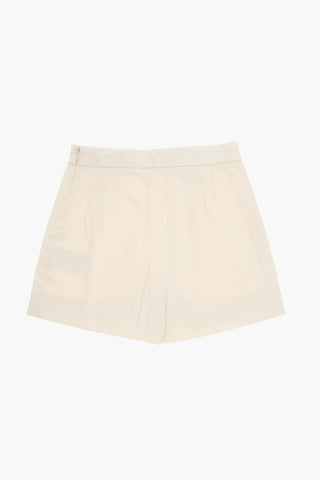 Shorts FLASH in Twill di Cotone a Una Pince