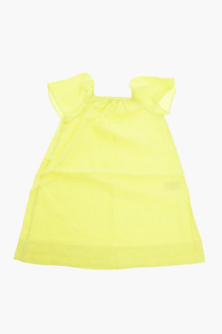 Linen ARIEL Flared Dress with Squared Neckline