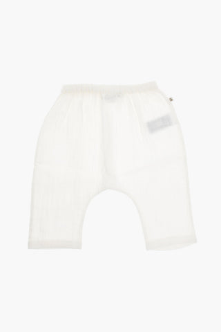 Cotton-voile GARDEN Pants with Waist Drawstring