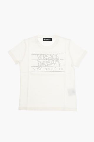 DREAM Motif T-shirt with Rhinestone Application