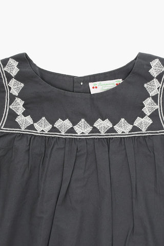 Vestito Svasato ARABESQUE in Popeline di Cotone con Ricamo