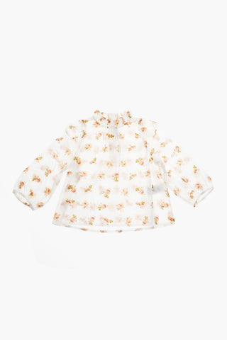 Cotton-voile TALLULAH Blouse with Mock Neck