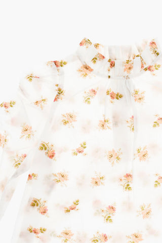 Cotton-voile TALLULAH Blouse with Mock Neck