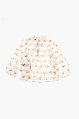 Cotton-voile TALLULAH Blouse with Mock Neck